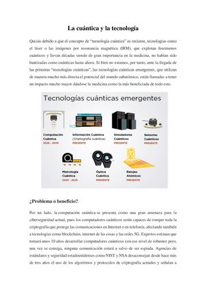 La Cuantica Y La Tecnologia