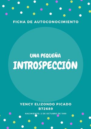 Ficha De Autoconocimiento - Yency Elizondo P.