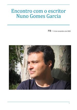 Reportagem sobre o Encontro Virtual com o Escritor Nuno Gomes Garcia