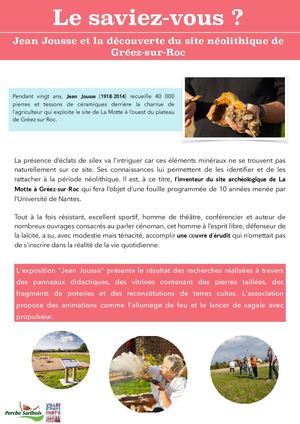 Le saviez-vous ? Jean Jousse et la découverte du site néolithique de Gréez-sur-Roc