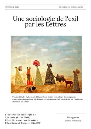 Sociologie de l'exil par les Lettres