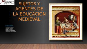 Agentes De La Educacion Medieval 1 1