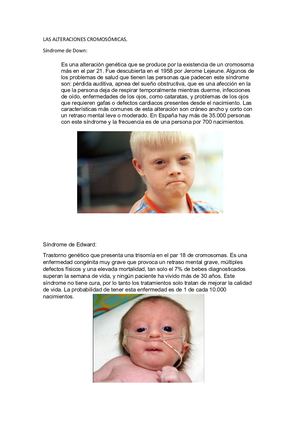 Las Alteraciones Cromosómicas