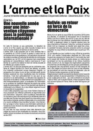L'Arme et la Paix décembre 2020