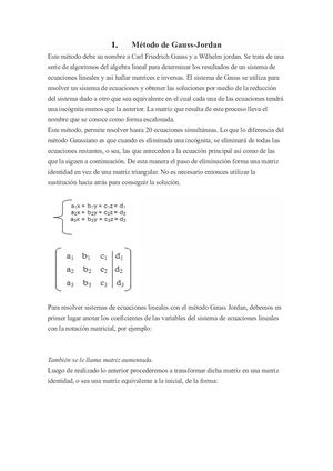 Método De Gauss Jordan