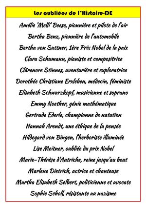 1-Oubliées De L'Histoire DE