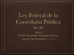Ley federal de la correduría pública