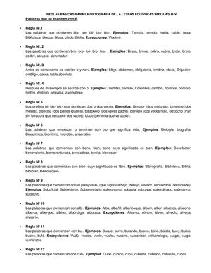 Reglas De Las Letras Equívocas