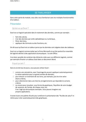 06-Excel : Cours Complet + Exercices