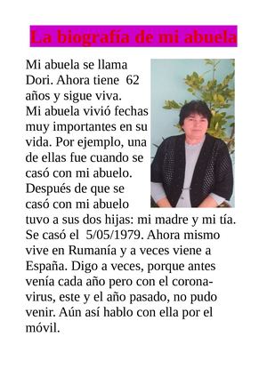 Biografía de mi abuela, Andrei
