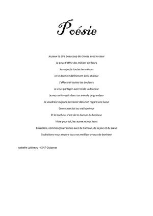 Poésie - Concours Voeux 21