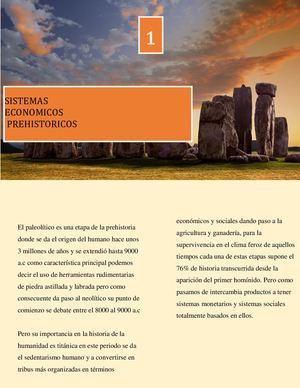 Sistema economico en la prehistoria