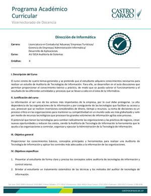 Auditoria De Sistemas