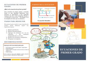 Ecuaciones De Primer Grado