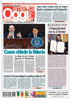 America Oggi 15 Gennaio 2021