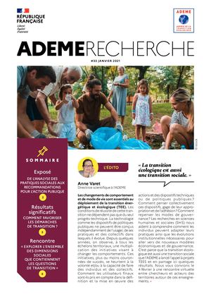 ADEME Recherche N°33 - Janvier 2021