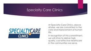 Specialty Care Clinics Introduction