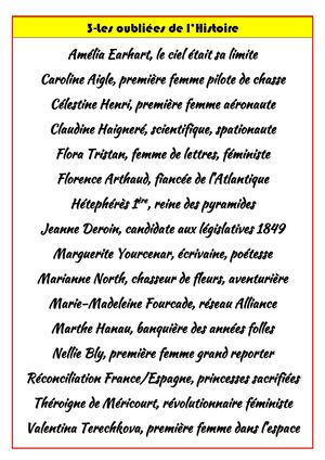 3-Oubliées De L'histoire