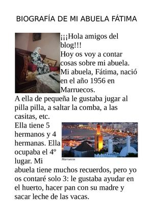 BIOGRAFÍA DE MI ABUELA FÁTIMA, Lena