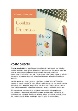 Costeo Directo Y Costeo Absorvente
