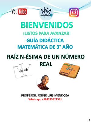 Raíz enésima de un número real.