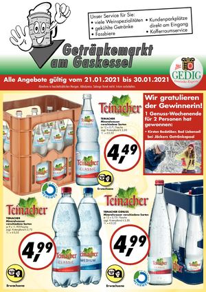 Getraenkemarkt am Gaskessel Flyer ab 21.1.2021