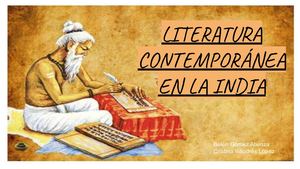 Literatura Contemporánea En La India