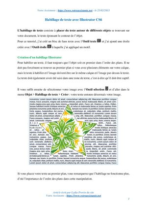 Habillage de texte avec Illustrator CS6