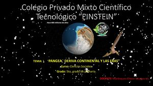 Primer Tema Sociales Pangea Deriva Continental Y Las Eras