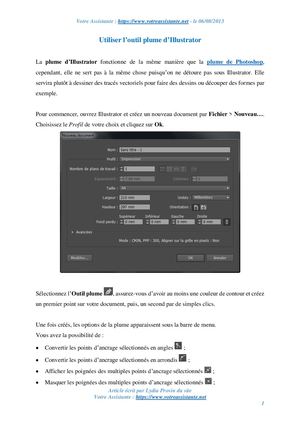Utiliser l'outil plume d'Illustrator