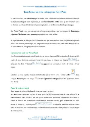 Transformer un texte en image sur PowerPoint