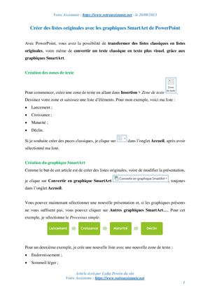 Créer des listes originales avec les graphiques SmartArt de PowerPoint