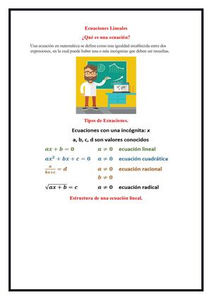 Ecuaciones Lineals