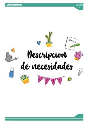 Descripción De Necesidades