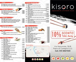 Kisoro Coreglia Menu Take Away