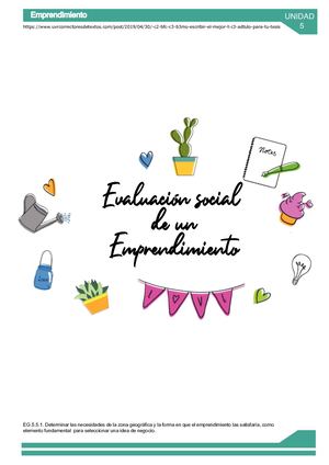 Evaluación Del Emprendimiento