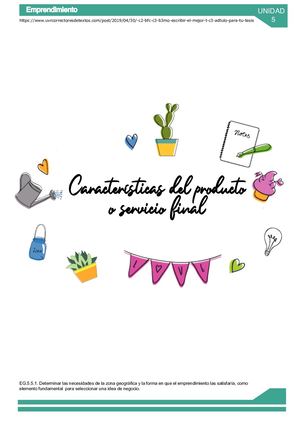 Características Del Producto