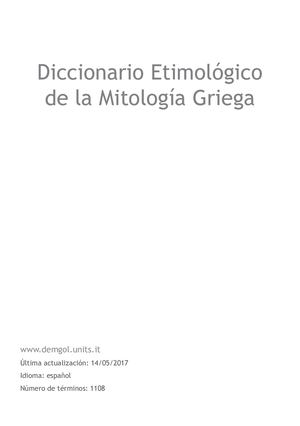 Diccionario Etimológico Griego
