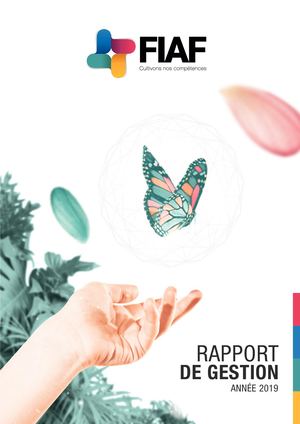 FIAF - Rapport de gestion 2019