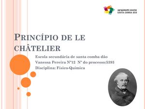 Principio De Le Chatelier