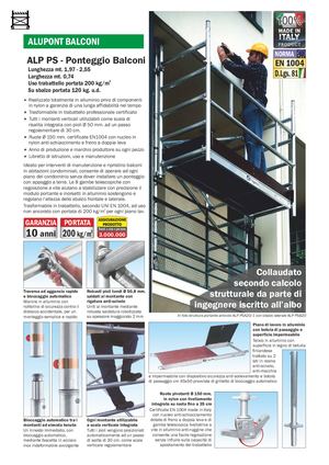 Ponteggio Professionale ALUPONT BALCONI
