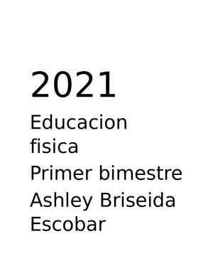 Tarea No 1 2021 Educacion Fisica 1 Bimestre