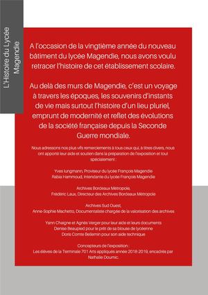 Exposition Histoire Magendie