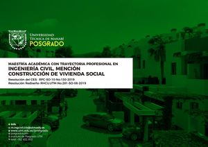 Ingeniería Civil, Mención Construcción De Vivienda Social