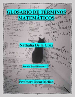 Glosario Matemático Nathalia De La Cruz