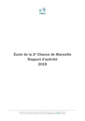 Rapport d'activité 2019 E2C Marseille