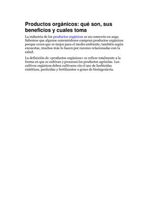 Productos Orgánicos Qué Son, Sus Beneficios Y Cuales Toma