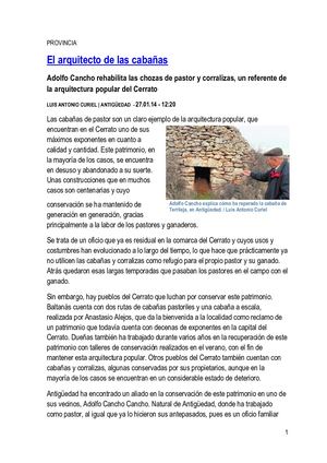 Adolfo Cancho, el Arquitecto de las Cabañas