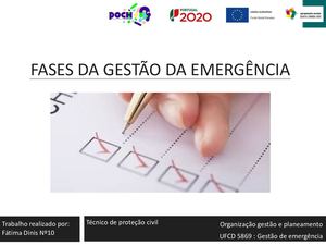 Fases Da Gestão De Emergência