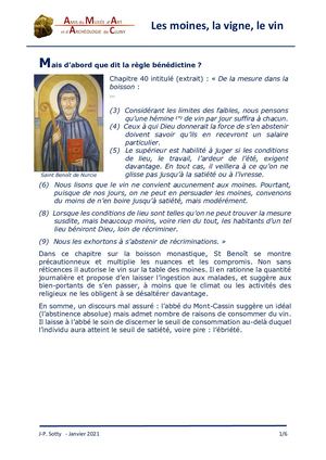 Les Moines La Vigne Et Le Vin